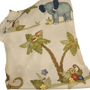Home Trends Kids Jungle Animals Shower Curtain and Towels Lion Monkey Elephant